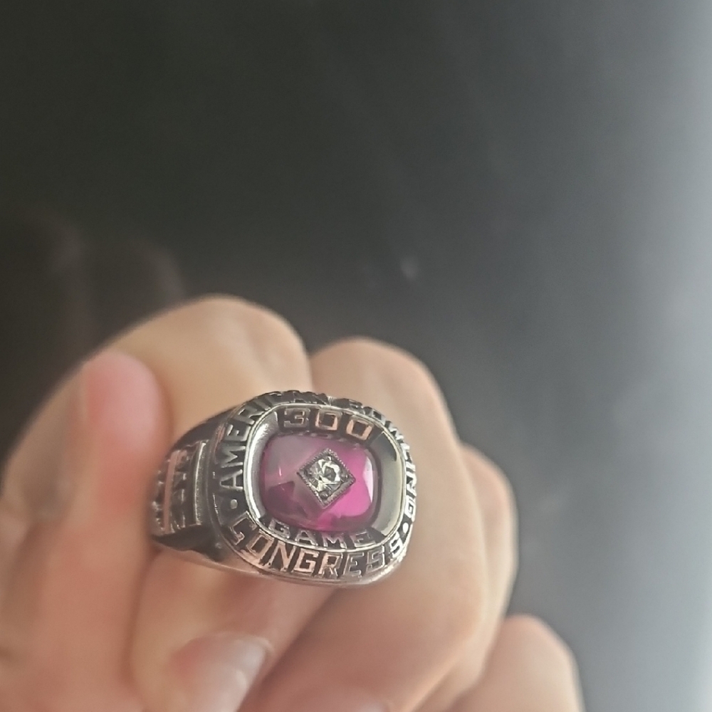Silver Am Diamond Ring